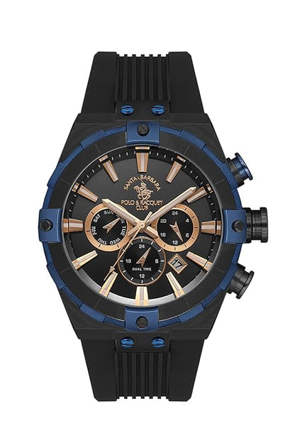 Santa Barbara Polo &amp; Racquet Club Quartz Black Dial Analog Watch For -  Gents SB.1.10510-5