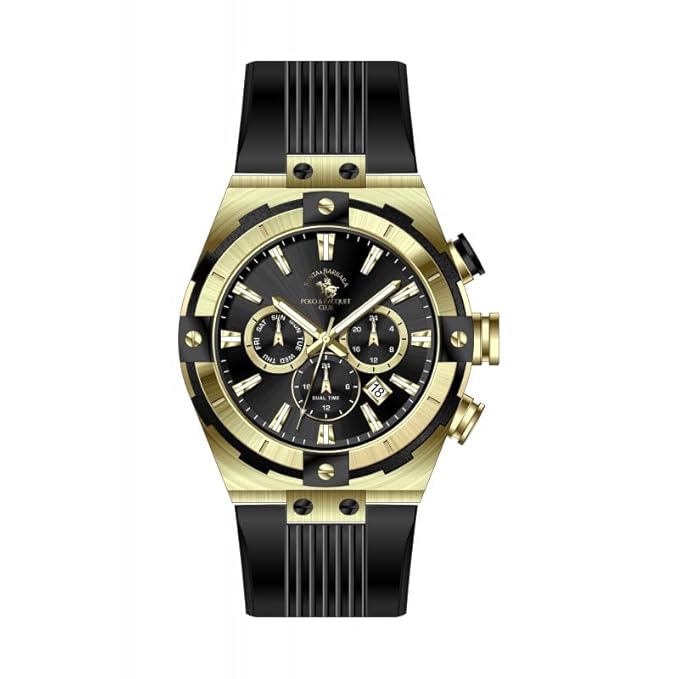 Santa Barbara Polo &amp; Racquet Club Quartz Black Dial Analog Watch For - Gents SB.1.10510-6