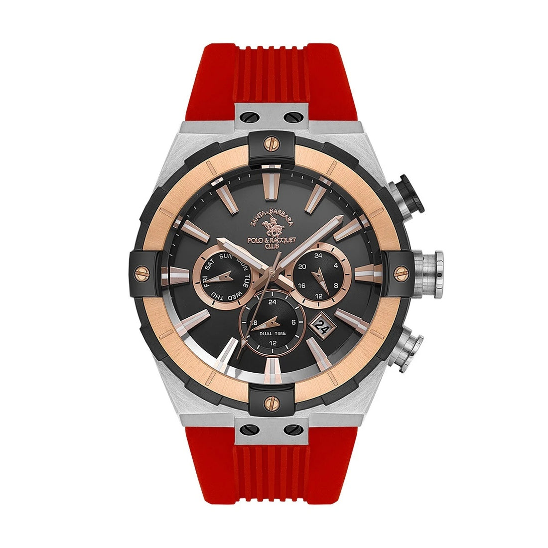 Santa Barbara Polo &amp; Racquet Club Quartz Black Dial Analog Watch For - Gents SB.1.10510-7