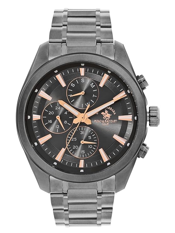 Santa Barbara Polo & Racquet Club Quartz Chronograph Black Dial Analog Watch For - Gents SB.1.10524-5