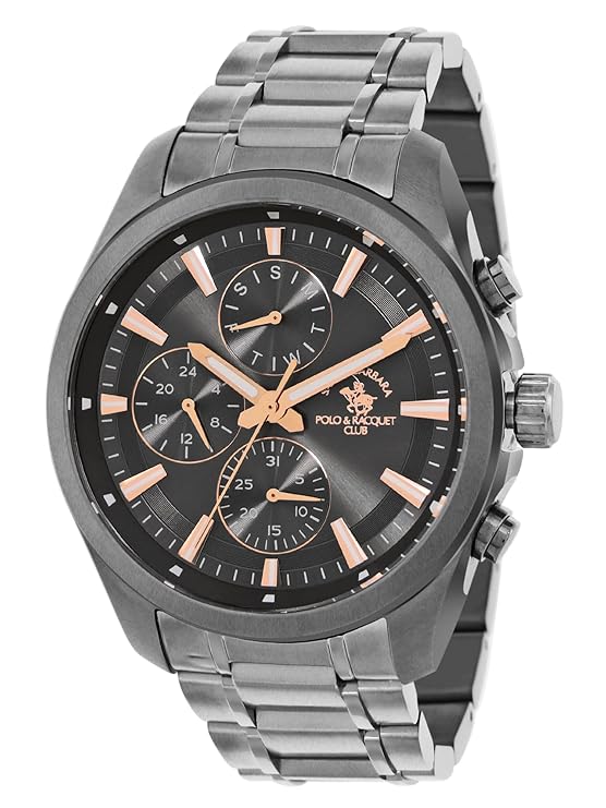 Santa Barbara Polo &amp; Racquet Club Quartz Chronograph Black Dial Analog Watch For - Gents SB.1.10524-5