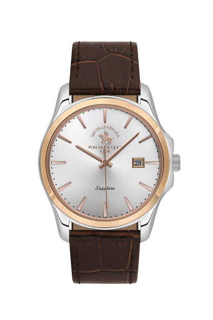 Santa Barbara Polo &amp; Racquet Club  Quartz Silver Dial Watch For -  Gents SB.1.10535-3