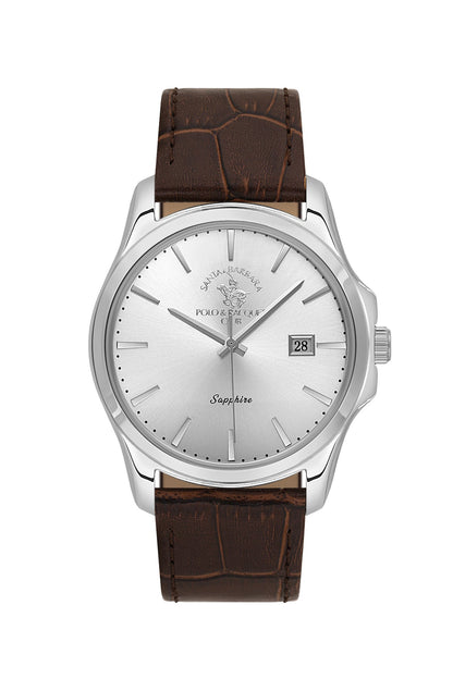 Santa Barbara Polo &amp; Racquet Club  Quartz Silver Dial Watch For -  Gents SB.1.10535-7