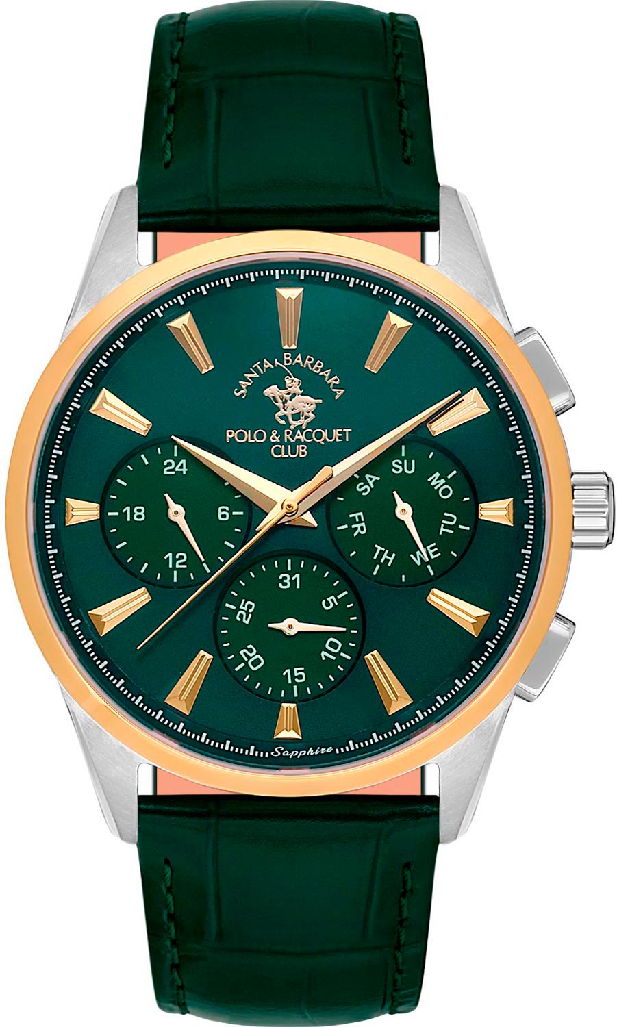 Santa Barbara Polo & Racquet Club Quartz Green Dial Analog Watch For - Gents SB.1.10543-3