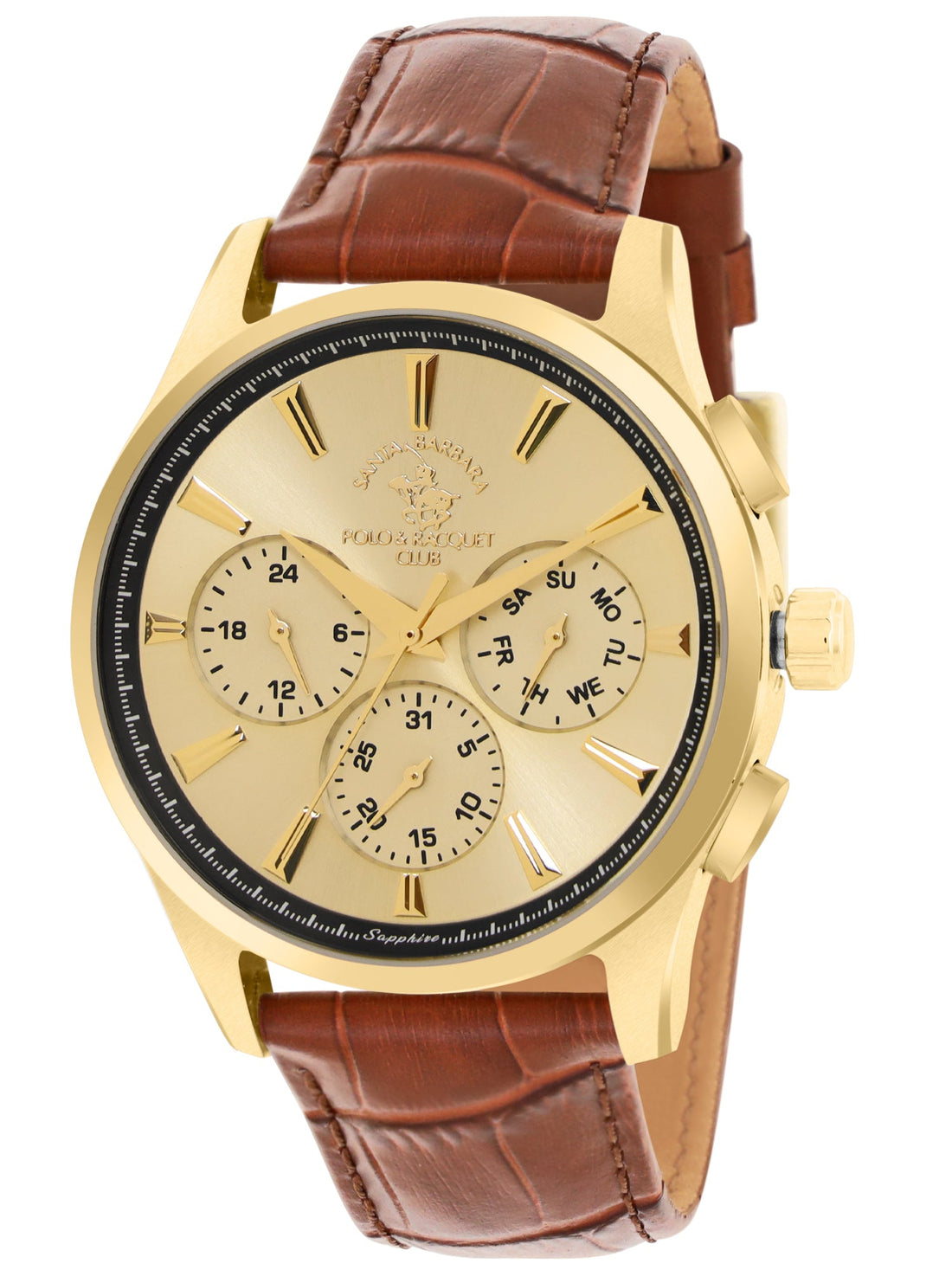 Santa Barbara Polo &amp; Racquet Club Chronograph Gold Dial Analog Watch For - Gents SB.1.10543-4