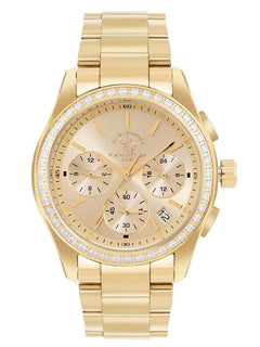 Santa barbara polo & racquet club Analog Gold Dial Women&