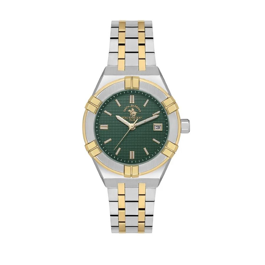 Santa Barbara Polo &amp; Racquet Club  Quartz Green Dial Analog Watch For -  Women SB.1.10559-3