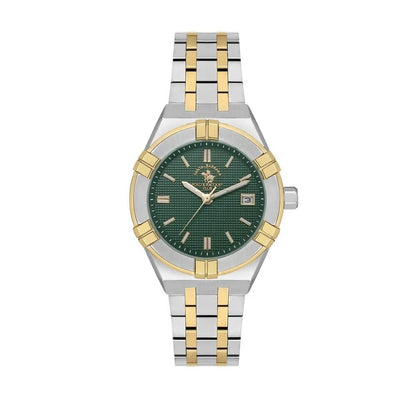 Santa Barbara Polo &amp; Racquet Club  Quartz Green Dial Analog Watch For -  Women SB.1.10559-3