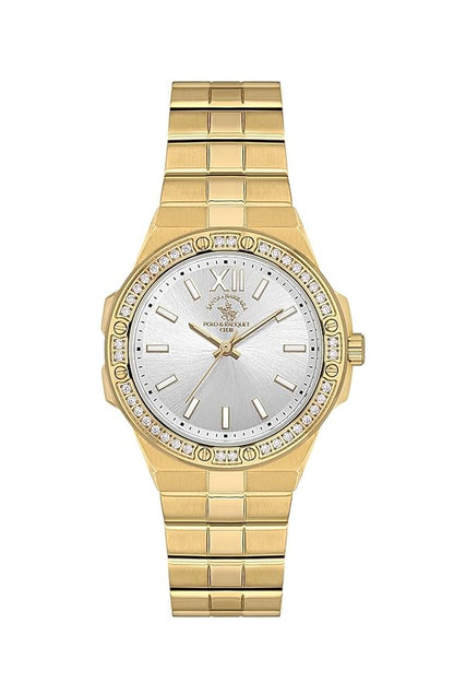 Santa Barbara Polo &amp; Racquet Club Sliver Dial Quartz Women&