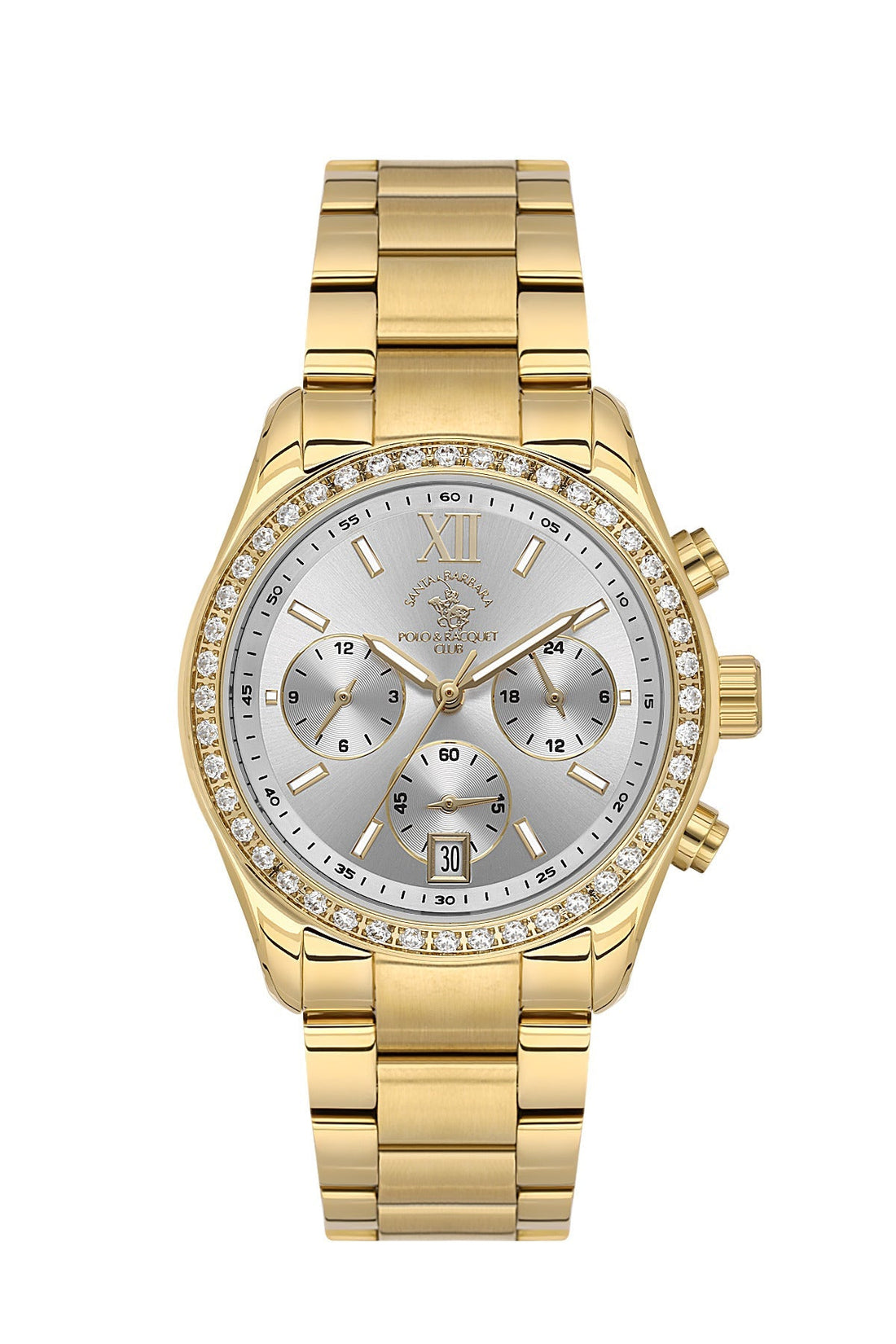 Santa Barbara Polo &amp; Racquet Club Sliver Dial Quartz Women&