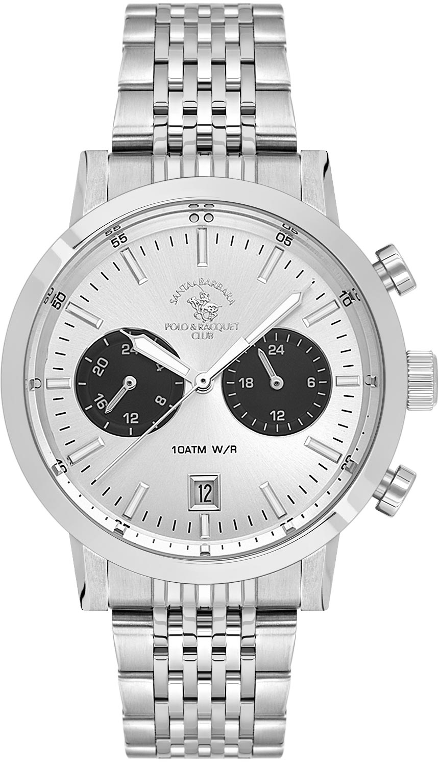 Santa Barbara Polo &amp; Racquet Club  Quartz Silver Dial Analog Watch - ForGents SB.1.10585-1