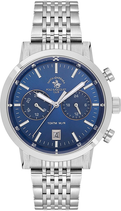 Santa Barbara Polo &amp; Racquet Club Quartz Blue Dial Analog Watch For Gents -SB.1.10585-3