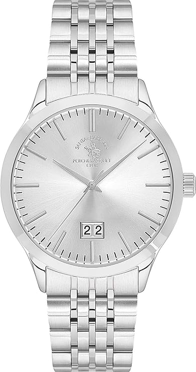 Santa Barbara Polo &amp; Racquet Club Quartz Silver Dial Analog Watch For - Gents SB.1.10588-1