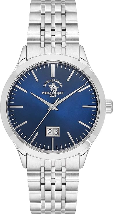 Santa Barbara Polo & Racquet Club Quartz Blue Dial Analog Watch For - Gents SB.1.10588-3