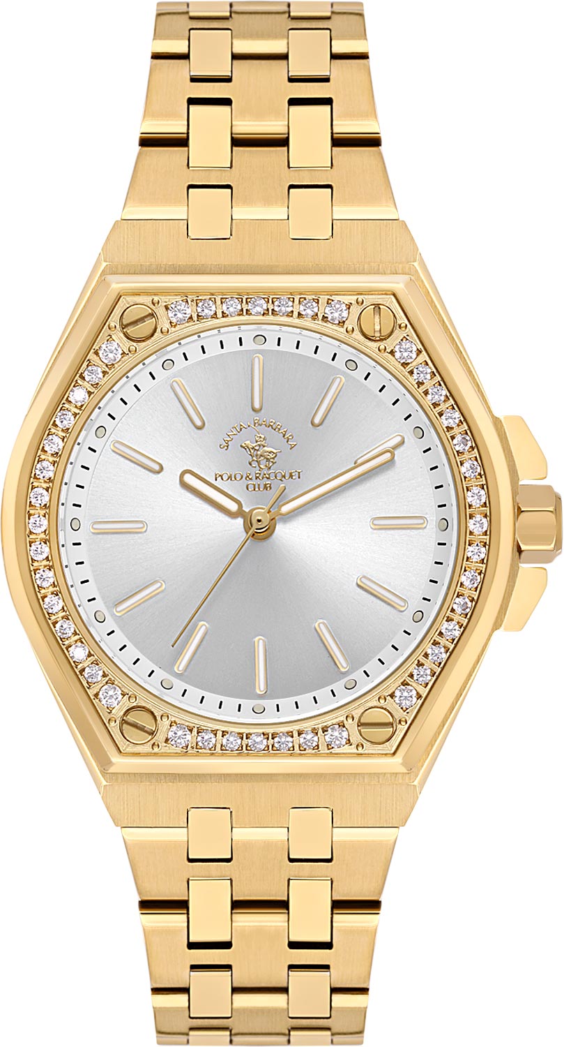 Santa Barbara Polo & Racquet Club Quartz Silver Dial Analog Watch For - Ladies SB.1.10589-2