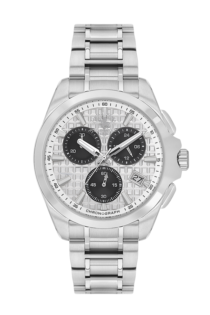 Santa Barbara Polo &amp; Racquet Club Quartz Silver Dial Analog Watch For - Gents SB.1.10591-1