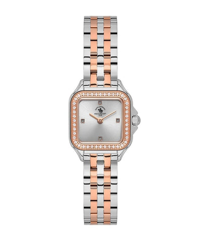 Santa Barbara Polo &amp; Racquet Club Quartz Silver Dial Watch For - Ladies SB.1.10597-5