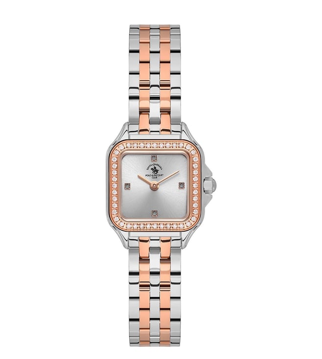 Santa Barbara Polo & Racquet Club Quartz Silver Dial Watch For - Ladies SB.1.10597-5