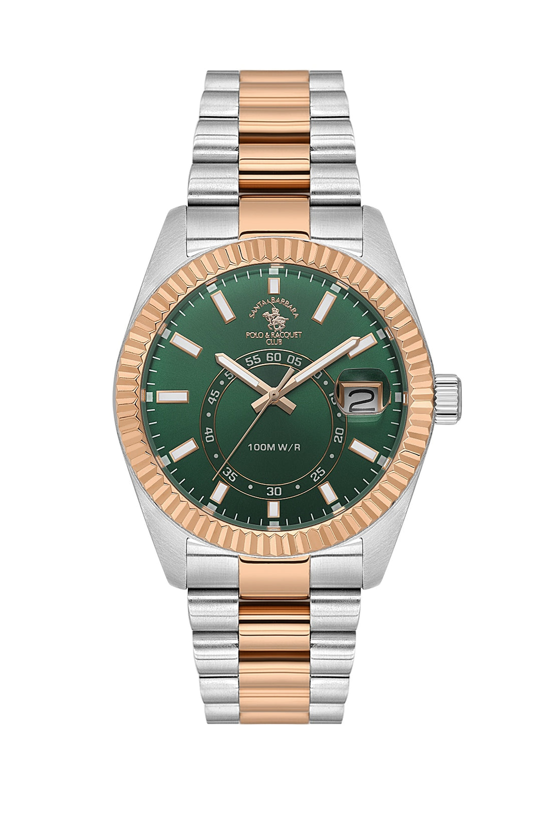 Santa Barbara Polo &amp; Racquet Club Quartz Green Dial Analog Watch For - Gents SB.1.10598-10