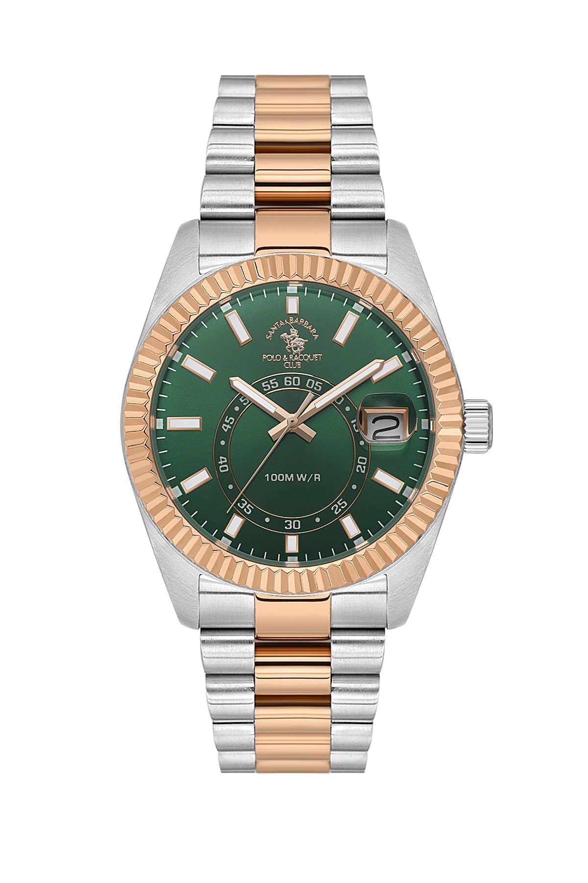 Santa Barbara Polo &amp; Racquet Club Quartz Green Dial Analog Watch For - Gents SB.1.10598-10