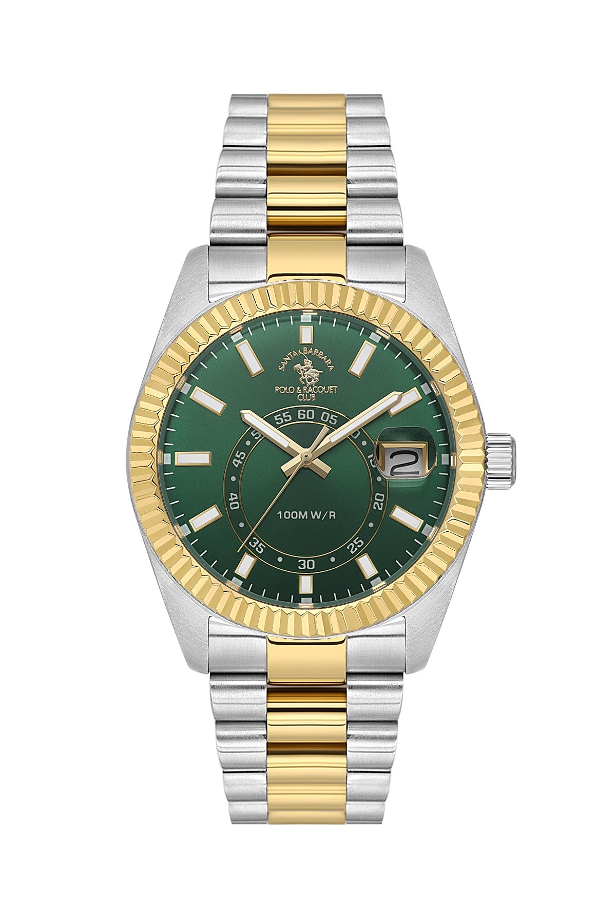Santa Barbara Polo &amp; Racquet Club Quartz Green Dial Analog Watch For - Gents SB.1.10598-4