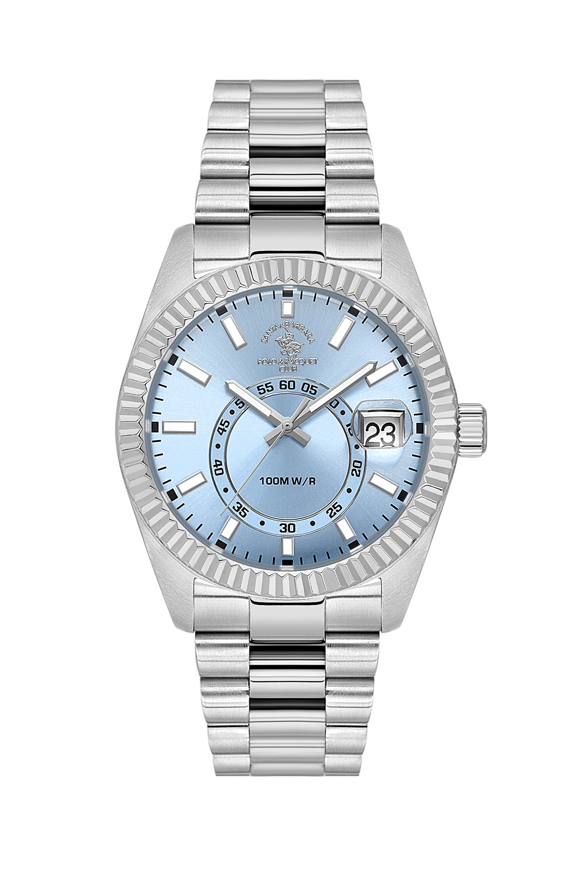 Santa Barbara Polo &amp; Racquet Club Quartz Blue Dial Analog Watch For - Gents SB.1.10598-7