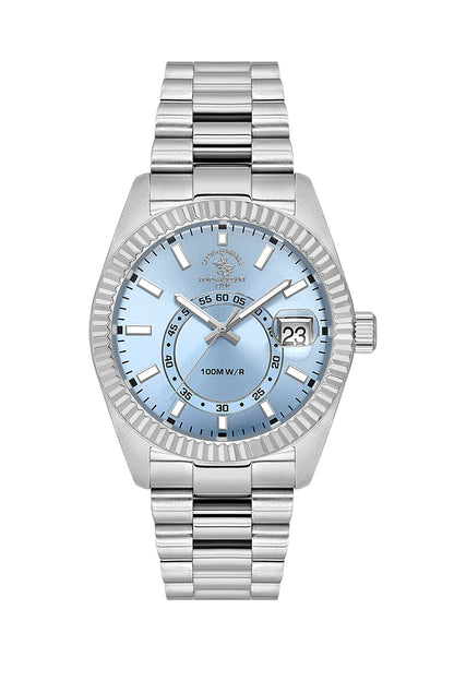 Santa Barbara Polo &amp; Racquet Club Quartz Blue Dial Analog Watch For - Gents SB.1.10598-7