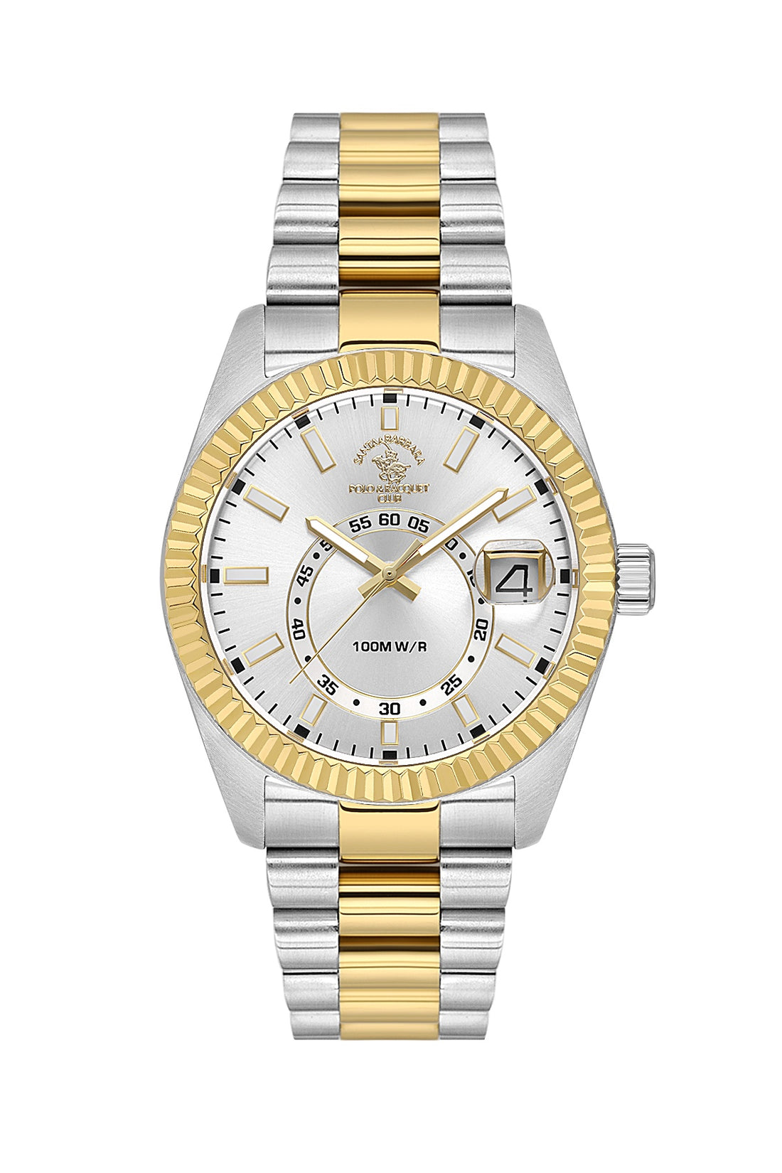 Santa Barbara Polo &amp; Racquet Club Quartz Silver Dial Analog Watch For - Gents SB.1.10598-8