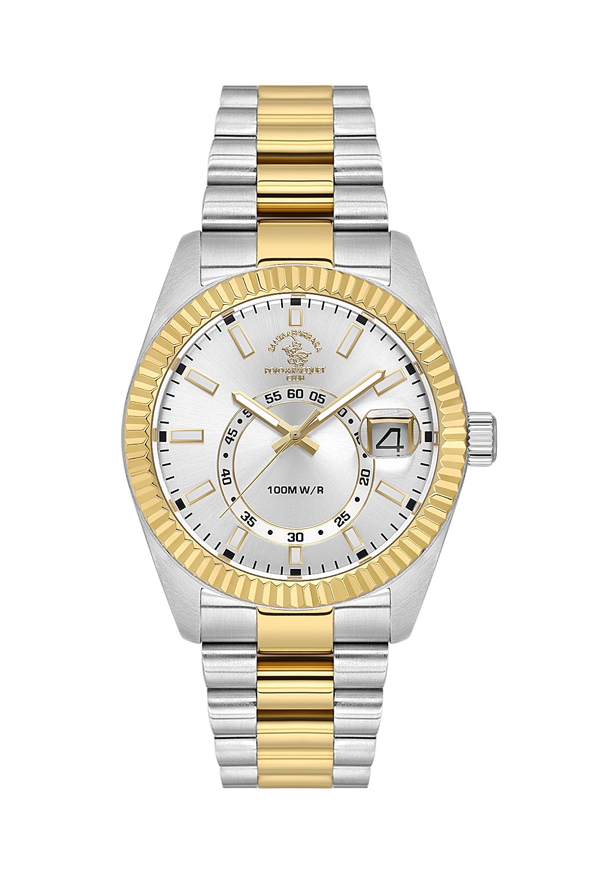 Santa Barbara Polo &amp; Racquet Club Quartz Silver Dial Analog Watch For - Gents SB.1.10598-8
