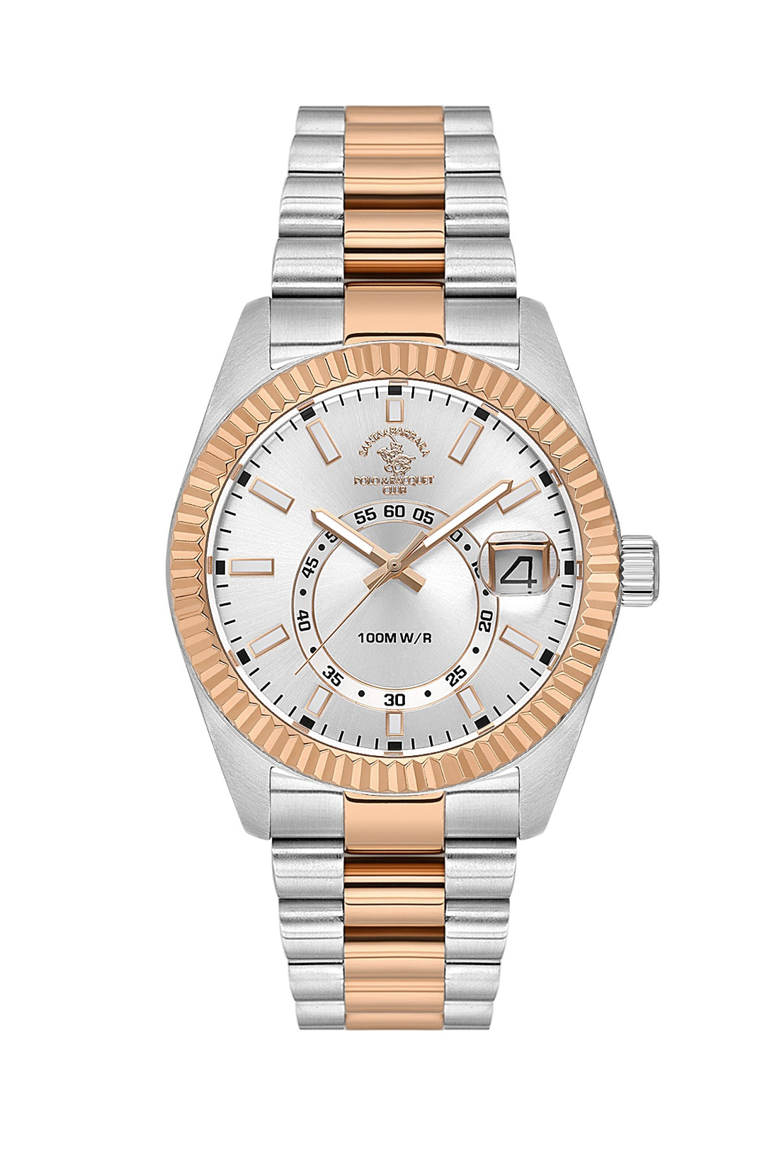 Santa Barbara Polo &amp; Racquet Club Quartz Silver Dial Analog Watch For - Gents SB.1.10598-9
