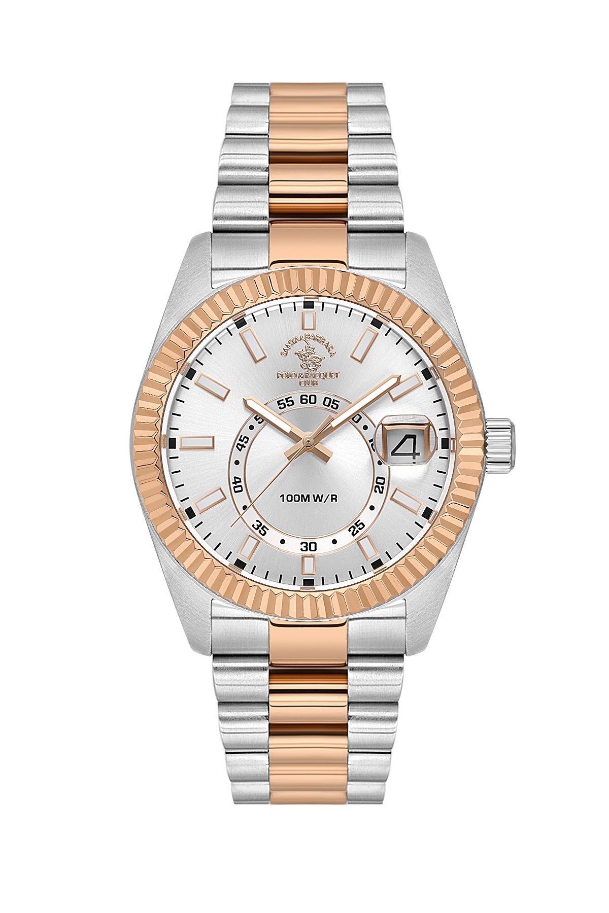 Santa Barbara Polo &amp; Racquet Club Quartz Silver Dial Analog Watch For - Gents SB.1.10598-9