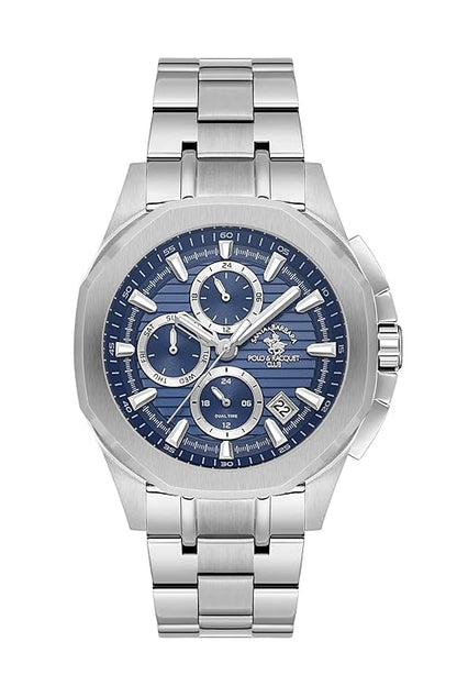 Santa Barbara Polo &amp; Racquet Club Quartz Blue Dial Analog Watch For - Gents SB.1.10608-3