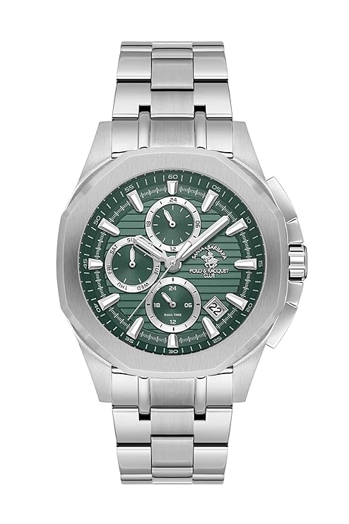 Santa Barbara Polo & Racquet Club Quartz Green Dial Analog Watch For - Gents SB.1.10608-4