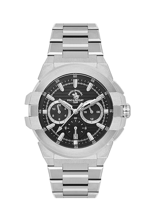 Santa Barbara Polo & Racquet Club Quartz Black Dial Analog Watch For - Gents SB.1.10609-2