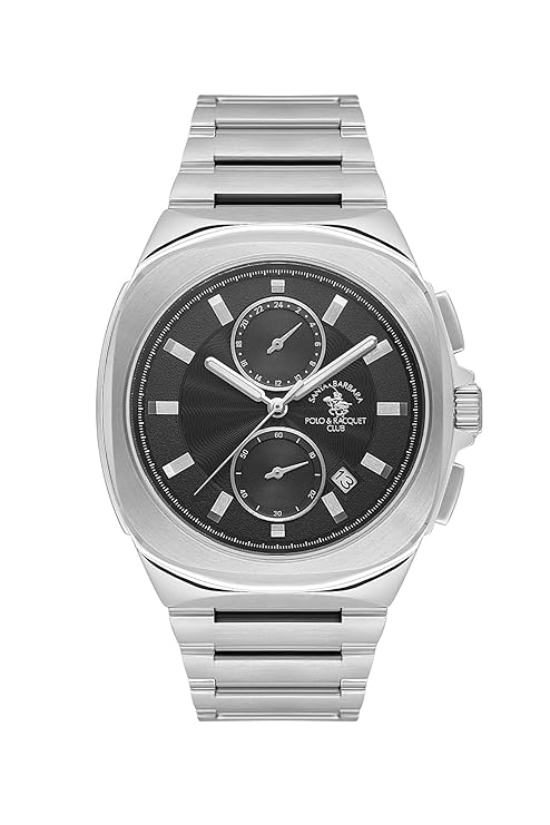 Santa Barbara Polo &amp; Racquet Club Quartz Black Dial Analog Watch For - Gents SB.1.10610-1