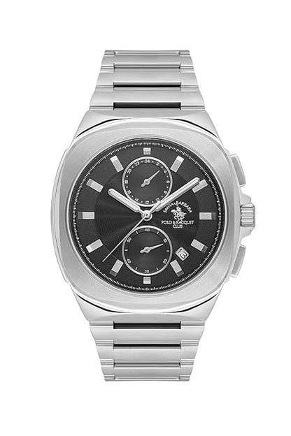 Santa Barbara Polo &amp; Racquet Club Quartz Black Dial Analog Watch For - Gents SB.1.10610-1