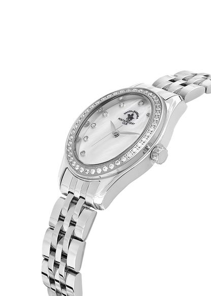 Santa Barbara Polo &amp; Racquet Club Quartz White Dial Watch For - Ladies SB.1.10620-1
