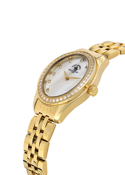 Santa Barbara Polo &amp; Racquet Club Quartz White Dial Watch For - Ladies SB.1.10620-2