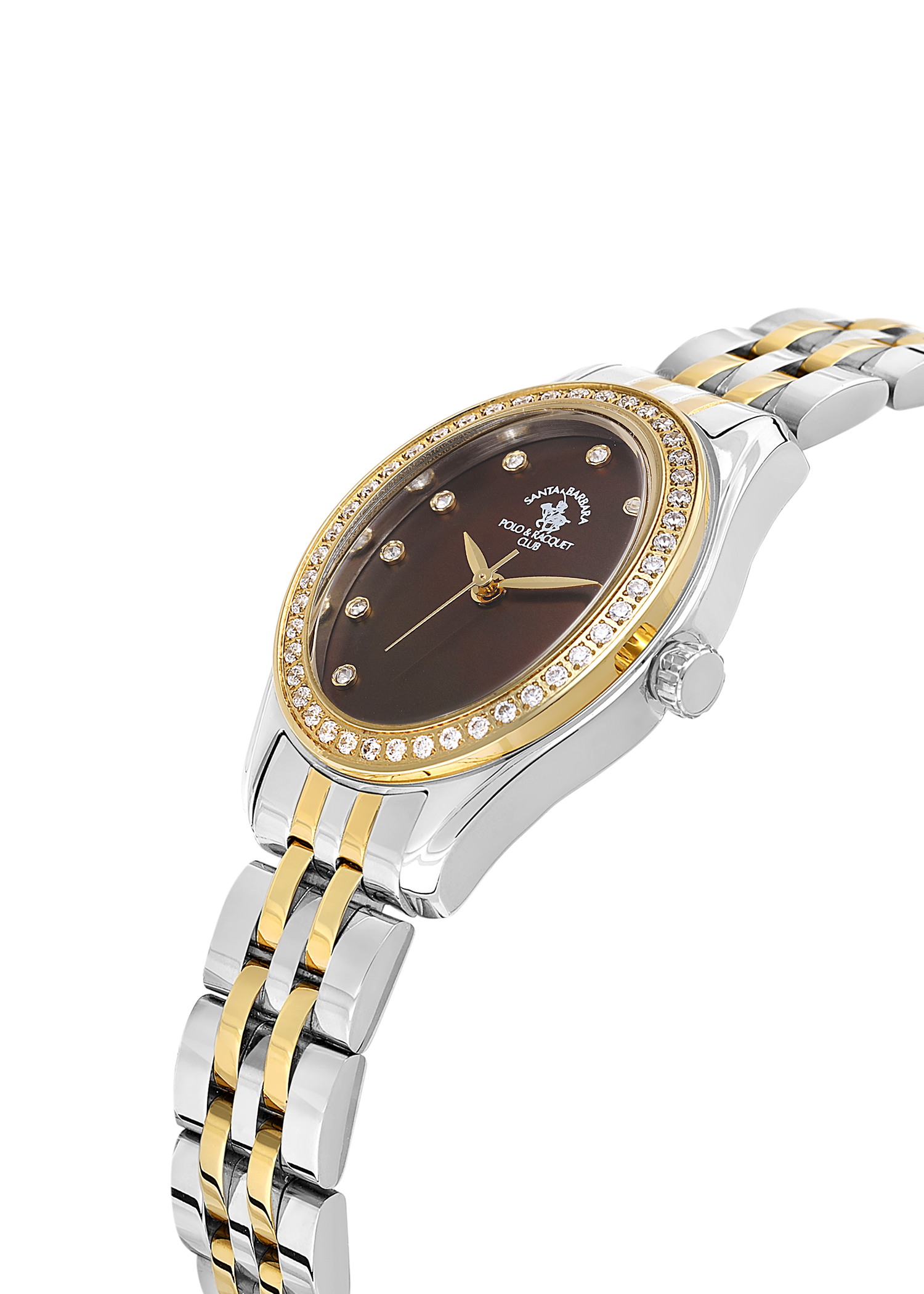 Santa Barbara Polo &amp; Racquet Club Quartz Brown Dial Watch For - Ladies SB.1.10620-5