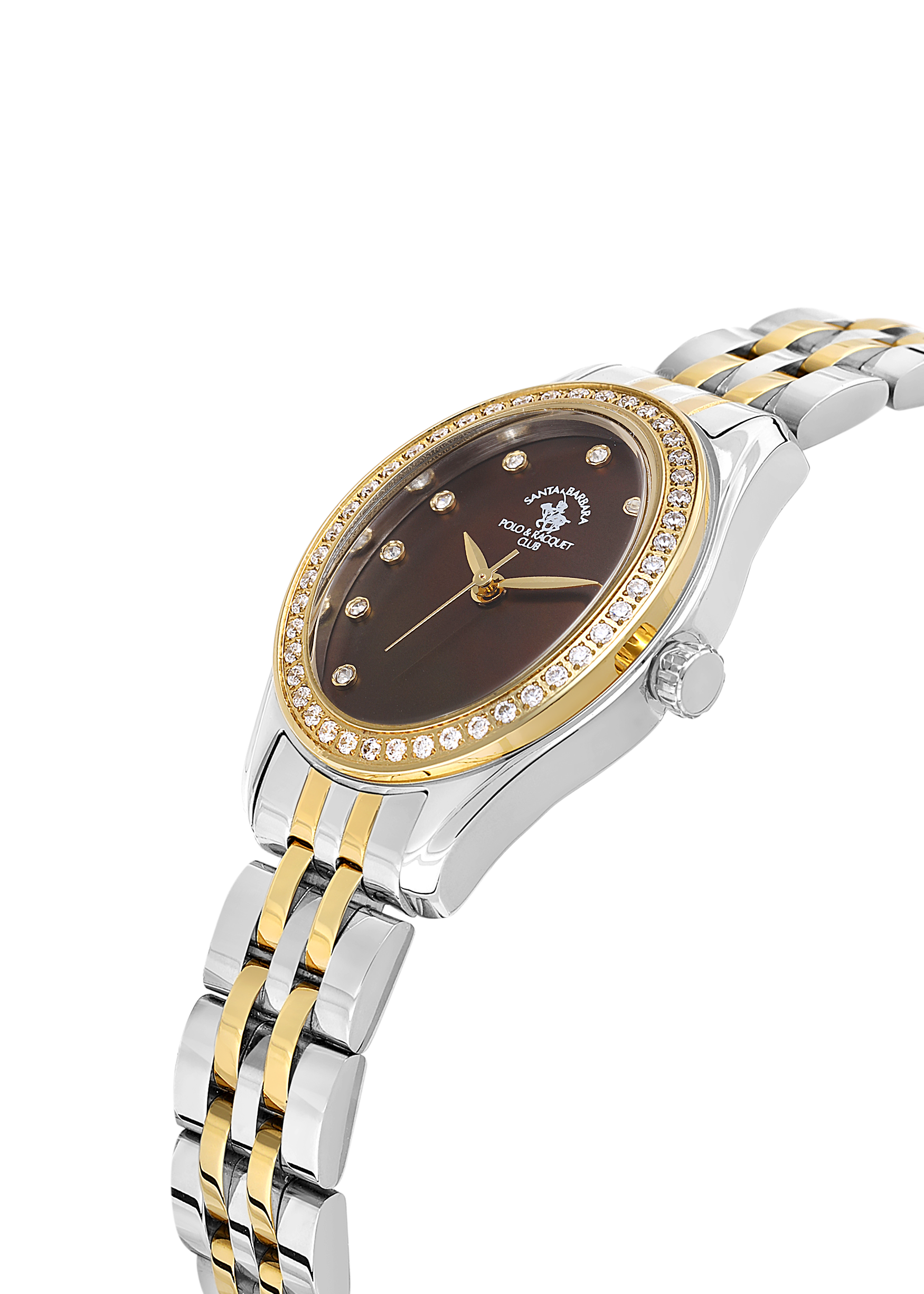 Santa Barbara Polo &amp; Racquet Club Quartz Brown Dial Watch For - Ladies SB.1.10620-5
