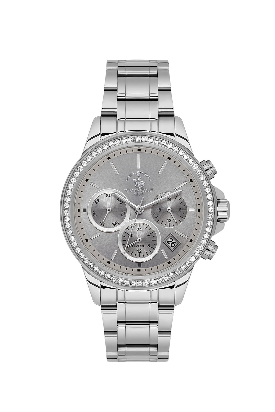 Santa Barbara Polo &amp; Racquet Club Quartz Grey Dial Watch - For Ladies SB.1.10621-2