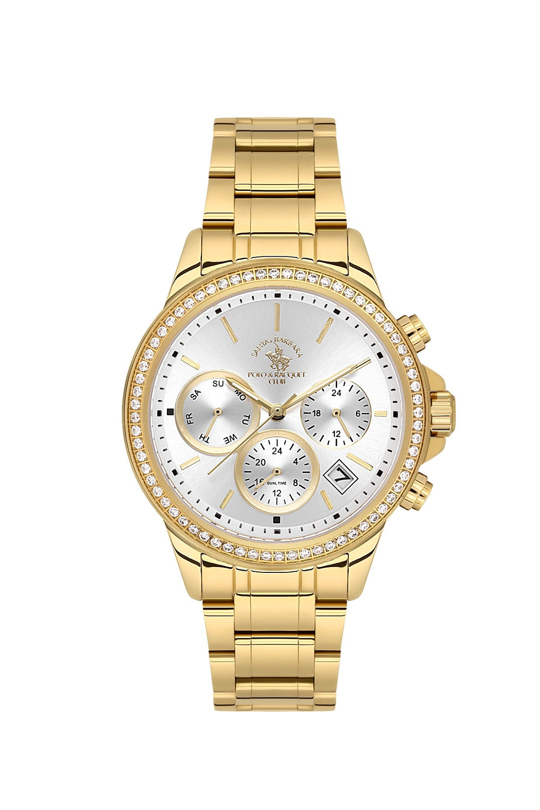 Santa Barbara Polo &amp; Racquet Club Quartz White Dial Watch - For Ladies SB.1.10621-3