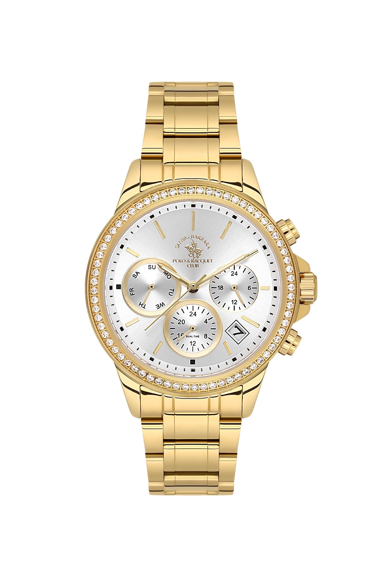 Santa Barbara Polo & Racquet Club Quartz White Dial Watch - For Ladies SB.1.10621-3