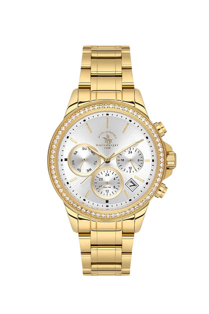 Santa Barbara Polo &amp; Racquet Club Quartz White Dial Watch - For Ladies SB.1.10621-3
