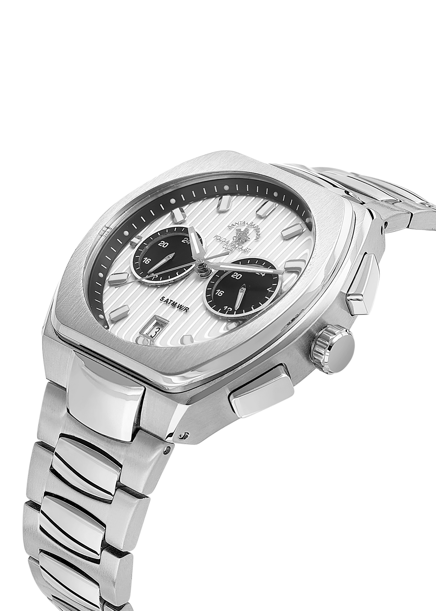 Santa Barbara Polo &amp; Racquet Club Quartz Silver Dial Watch For - Gents SB.1.10622-1