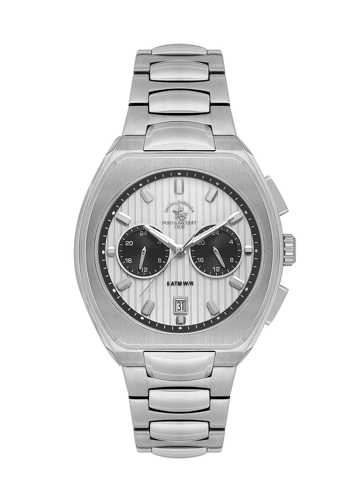 Santa Barbara Polo & Racquet Club Quartz Silver Dial Watch For - Gents SB.1.10622-1