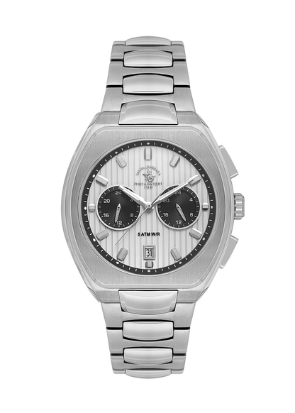 Santa Barbara Polo &amp; Racquet Club Quartz Silver Dial Watch For - Gents SB.1.10622-1