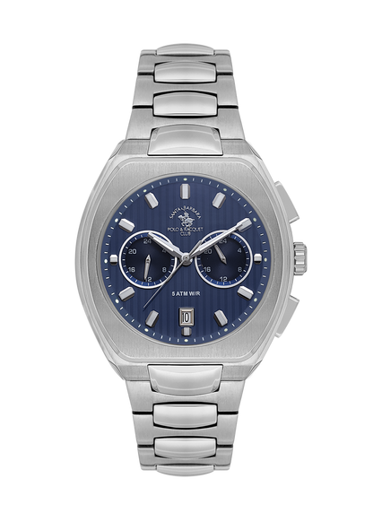 Santa Barbara Polo &amp; Racquet Club Quartz Bue Dial Watch For - Gents SB.1.10622-3