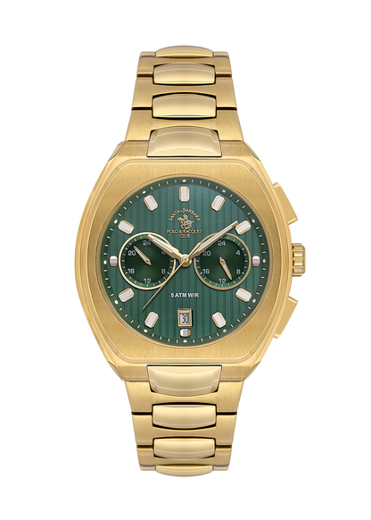 Santa Barbara Polo &amp; Racquet Club Quartz Green Dial Watch For - Gents SB.1.10622-5