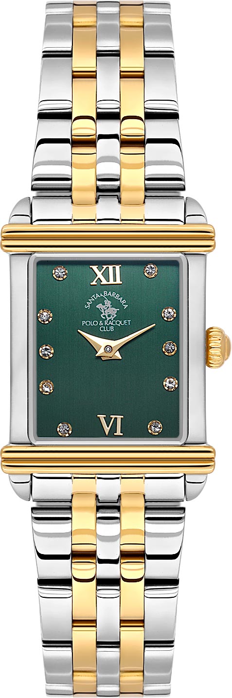 Santa Barbara Polo &amp; Racquet Club  Quartz Green Dial Watch - For Ladies SB.1.10623-5